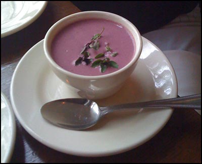 Chilled Blueberry Ginger Soup