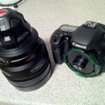 The Hot Rod 7D PL camera with RED 85mm prime lens